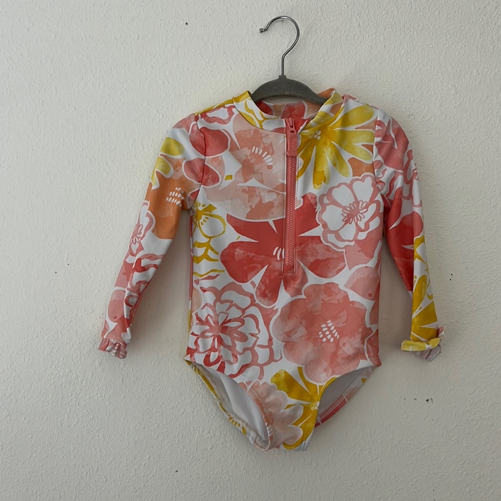 Rash guard style bathing suit
